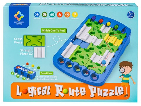 EDUKACYJNA, LOGICZNA GRA, UKŁADANKA, PUZZLE, TOR DLA KULEK