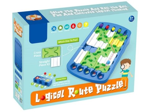 EDUKACYJNA, LOGICZNA GRA, UKŁADANKA, PUZZLE, TOR DLA KULEK