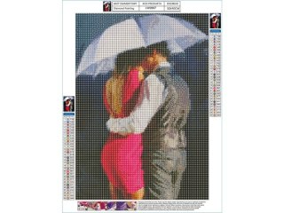 HAFT DIAMENTOWY, OBRAZ, MOZAIKA DIAMENTOWA DIAMOND PAINTING, POD PARASOLEM 30X40CM
