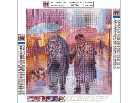 HAFT DIAMENTOWY, OBRAZ, MOZAIKA DIAMENTOWA DIAMOND PAINTING, SPACER W DESZCZU 30X30CM HAFT DIAMENTOWY, OBRAZ, MOZAIKA DIAMENTOWA DIAMOND PAINTING, SPACER W DESZCZU 30X30CM