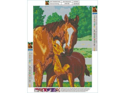 HAFT DIAMENTOWY, OBRAZ, MOZAIKA DIAMENTOWA DIAMOND PAINTING, UROCZY ŹREBAK 30X40CM HAFT DIAMENTOWY, OBRAZ, MOZAIKA DIAMENTOWA DIAMOND PAINTING, UROCZY ŹREBAK 30X40CM