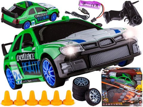 SAMOCHÓD DO DRIFTU, AUTO RC DRIFT 1:24 2,4 GHZ 4WD ZIELONY