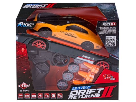 SAMOCHÓD DO DRIFTU, AUTO RC DRIFT 1:24 2,4 GHZ 4WD ŻÓŁTY