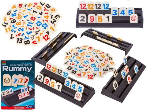 GRA LOGICZNA RUMMY, EDUKACYJNA UKŁADANKA LICZBOWA