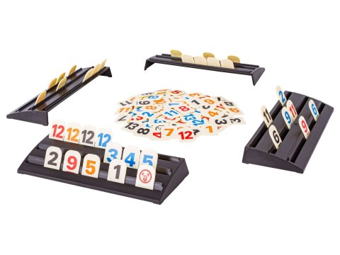 GRA LOGICZNA RUMMY, EDUKACYJNA UKŁADANKA LICZBOWA