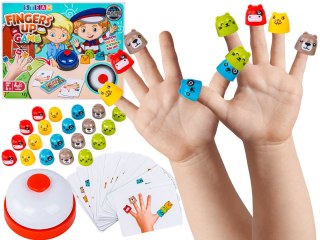 GRA NA REFLEKS ŁAPKI, PALUSZKI W GÓRĘ, FINGERS UP GAME, KOLOROWE NAPARSTKI, KARTY, DZWONEK, KTO PIERWSZY