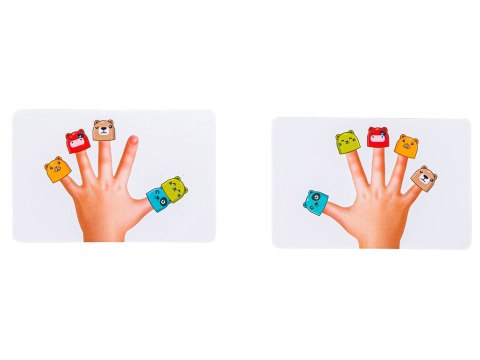 GRA NA REFLEKS ŁAPKI, PALUSZKI W GÓRĘ, FINGERS UP GAME, KOLOROWE NAPARSTKI, KARTY, DZWONEK, KTO PIERWSZY