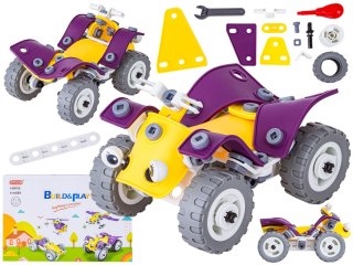 KLOCKI ELASTYCZNE, KONSTRUKCYJNE 100 EL. AUTO, WYŚCIGÓWKA, QUAD, HELIKOPTER, SAMOLOT DO ROZKRĘCANIA I SKRĘCANIA 4W1