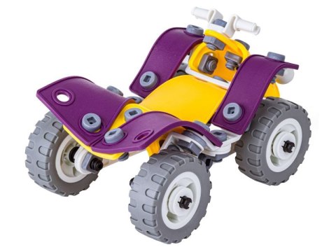 KLOCKI ELASTYCZNE, KONSTRUKCYJNE 100 EL. AUTO, WYŚCIGÓWKA, QUAD, HELIKOPTER, SAMOLOT DO ROZKRĘCANIA I SKRĘCANIA 4W1