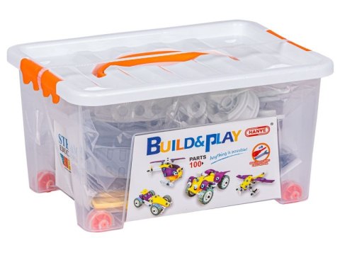 KLOCKI ELASTYCZNE, KONSTRUKCYJNE 100 EL. FORMUŁA 1, QUAD, HELIKOPTER, SAMOLOT DO ROZKRĘCANIA I SKRĘCANIA 4W1