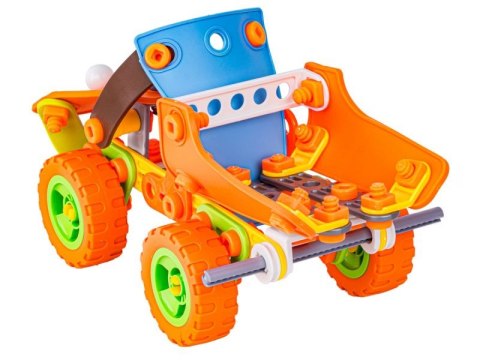 KLOCKI ELASTYCZNE, KONSTRUKCYJNE 136 EL. SAMOCHÓD, AUTO, QUAD, HELIKOPTER, SAMOLOT DO ROZKRĘCANIA I SKRĘCANIA 5W1