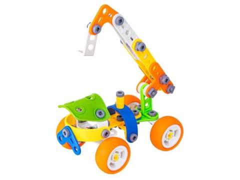 KLOCKI ELASTYCZNE, KONSTRUKCYJNE 167 EL. SAMOCHÓD, AUTO, HELIKOPTER, SAMOLOT, ROBOT DO ROZKRĘCANIA I SKRĘCANIA 10W1