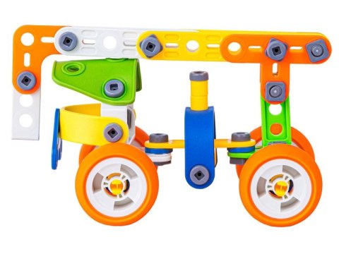 KLOCKI ELASTYCZNE, KONSTRUKCYJNE 167 EL. SAMOCHÓD, AUTO, HELIKOPTER, SAMOLOT, ROBOT DO ROZKRĘCANIA I SKRĘCANIA 10W1