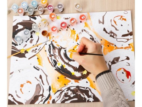 OBRAZ MALOWANIE PO NUMERACH RAMA 40X50CM DWA KONIE - GÓRY