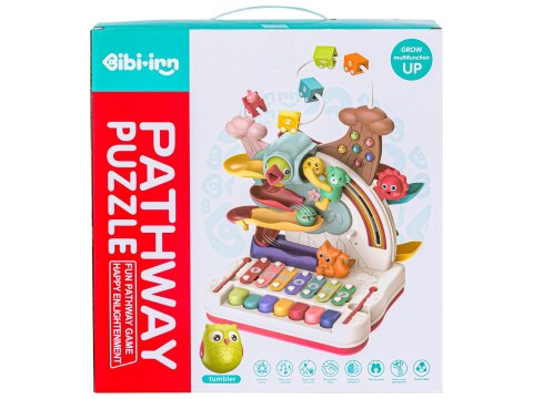 WIELOFUNKCYJNA, EDUKACYJNA ZABAWKA DLA DZIECI, CYMBAŁKI, ZJEŻDŻALNIA, PAŁĄK, MAGNETYCZNY DZIĘCIOŁ INTERAKTYWNA