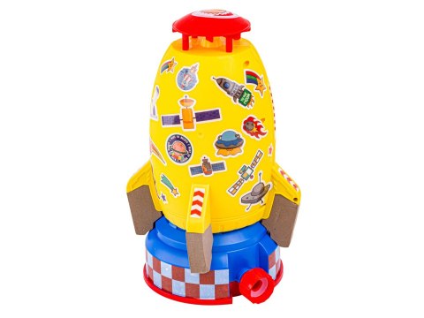 RAKIETA WODNA WYRZUTNIA RAKIETY WODNEJ, WATER ROCKET, ZRASZACZ, ŻÓŁTA KOSMICZNA RAKIETA WODNA WYRZUTNIA RAKIETY WODNEJ, WATER ROCKET, ZRASZACZ, ŻÓŁTA KOSMICZNA