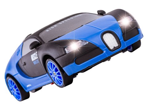 SAMOCHÓD DO DRIFTU, AUTO RC DRIFT 1:24 2,4 GHZ 4WD CZARNO-NIEBIESKIE BUGATTI