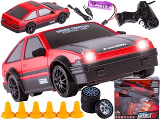SAMOCHÓD DO DRIFTU, AUTO RC DRIFT 1:24 2,4 GHZ 4WD CZERWONA TOYOTA
