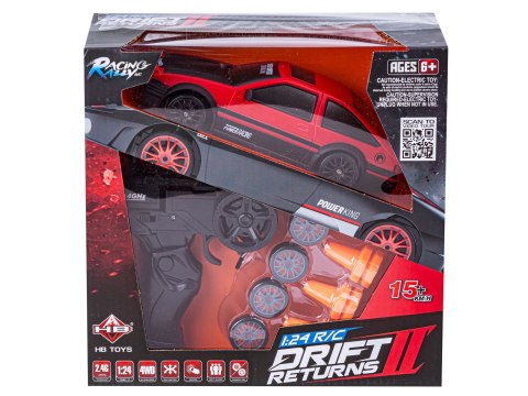 SAMOCHÓD DO DRIFTU, AUTO RC DRIFT 1:24 2,4 GHZ 4WD CZERWONA TOYOTA