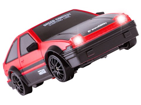 SAMOCHÓD DO DRIFTU, AUTO RC DRIFT 1:24 2,4 GHZ 4WD CZERWONA TOYOTA