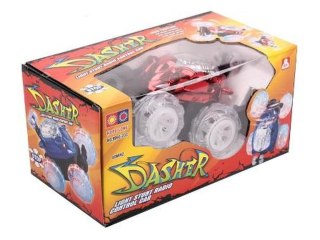 DUŻY TWISTER SZALONE AUTKO DASHER CZERWONY