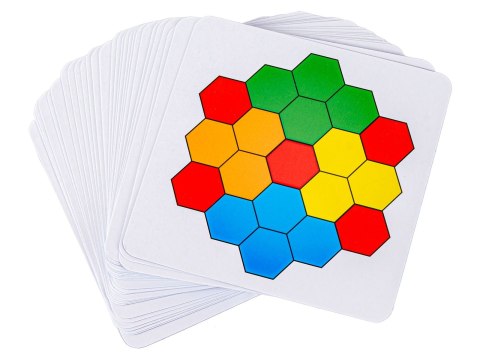 EDUKACYJNA GRA LOGICZNA NA REFLEKS KARTY, UKŁADANKA "PUZZLE CHESSBOARD" KLOCKI + 30 KART