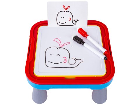 EDUKACYJNA TABLICA MAGNETYCZNA, ZMAZYWALNA 2W1 + DŁUGOPIS