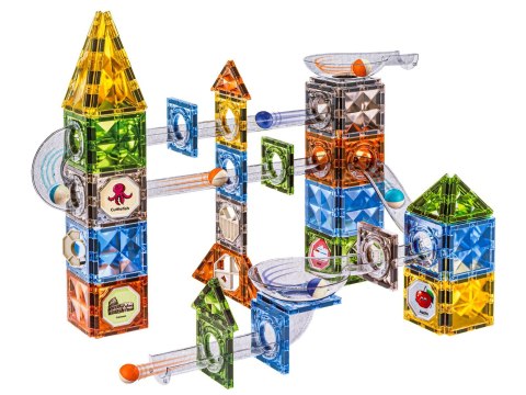 KLOCKI MAGNETYCZNE KONSTRUKCYJNE TOR KULKOWY 128 EL. KULODROM