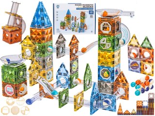 KLOCKI MAGNETYCZNE KONSTRUKCYJNE TOR KULKOWY 156 EL. KULODROM