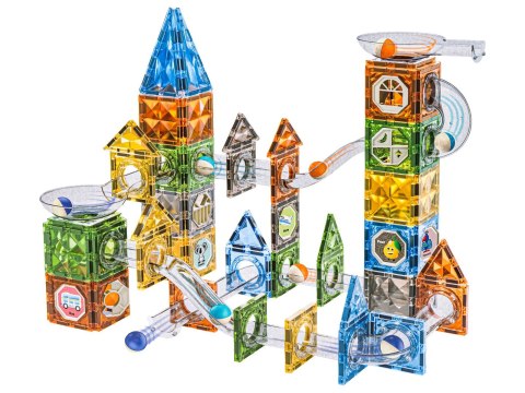 KLOCKI MAGNETYCZNE KONSTRUKCYJNE TOR KULKOWY 156 EL. KULODROM