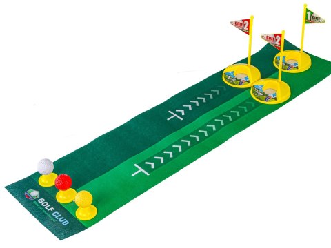 MINI GOLF, ZESTAW DLA DZIECI DO GRY W MINI GOLFA, PLANSZA + KIJE + AKCESORIA