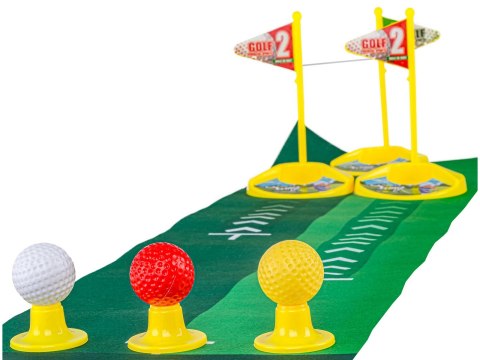 MINI GOLF, ZESTAW DLA DZIECI DO GRY W MINI GOLFA, PLANSZA + KIJE + AKCESORIA