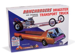 MODEL PLASTIKOWY - SAMOCHÓD 1:25 RAMCHARGERS DRAGSTER & TRANSPORTER TRUCK