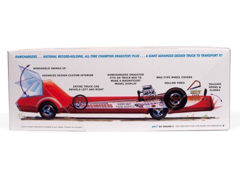 MODEL PLASTIKOWY - SAMOCHÓD 1:25 RAMCHARGERS DRAGSTER & TRANSPORTER TRUCK MODEL PLASTIKOWY - SAMOCHÓD 1:25 RAMCHARGERS DRAGSTER & TRANSPORTER TRUCK