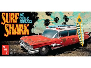 MODEL PLASTIKOWY - SAMOCHÓD 1:25 SURF SHARK 1959 CADILLAC AMBULANCE