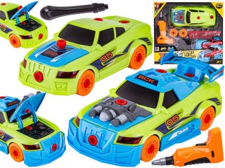 SPORTOWY SAMOCHÓD AUTO DO ROZKRĘCANIA I SKRĘCANIA 2W1 TUNING + WKRĘTARKA