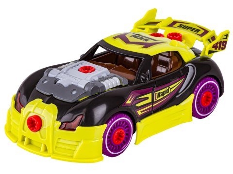 SPORTOWY SAMOCHÓD DO ROZKRĘCANIA I SKRĘCANIA 2W1 TUNING + WKRĘTARKA