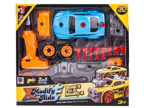SPORTOWY SAMOCHÓD DO ROZKRĘCANIA I SKRĘCANIA 2W1 TUNING + WKRĘTARKA