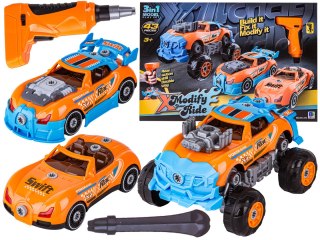 SPORTOWY, TERENOWY SAMOCHÓD DO ROZKRĘCANIA I SKRĘCANIA 3W1 TUNING + WKRĘTARKA, MONSTER TRUCK